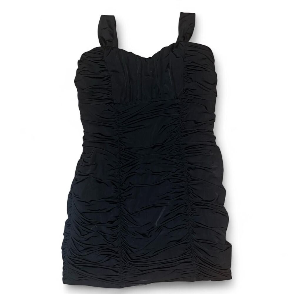 Pompous Girly Women's Black Evening Rusched Formal Short Dress SZ 22W